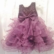 Iefiel Dresses | Iefiel Small Girls Dress | Color: Purple | Size: 75