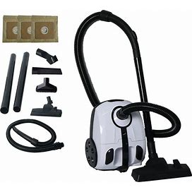 Bagged Canister Vacuum Cleaner For Carpets, Rugs, Hard Floors,