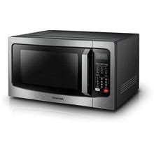 Toshiba EC042A5C-SS Microwave Oven With Convection Function, Smart Sensor, Easy-To-Clean Stainless Steel Interior And ECO Mode, 1.5 Cu Ft, 1000W,