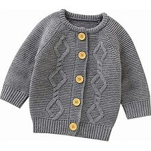 Babies Sweaters Baby Girl Boy Knit Cardigan Sweater Hoodies Warm Tops Toddler Infant Outerwear Jacket Coat