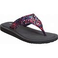 Wide Width Women's The Sylvia Soft Footbed Thong Sandal By Comfortview In Party Multi (Size 7 W)