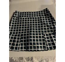 Golftini Skort Size 0 Hunter Green And White Check, Side Pleats And