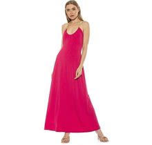 Women's ALEXIA ADMOR Selena Scoopneck Maxi Dress, Size: Small, Dark Pink