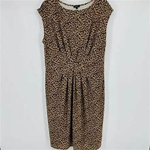 Talbots Dresses | Leopard Print Dress 4/$20 | Color: Tan | Size: S