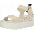 Franco Sarto Women's Vanjie Wedge Sandal Shoes, Ivory, Size Us 10 m In Box