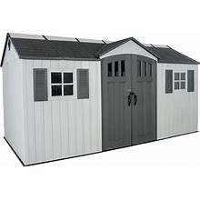 Lifetime Outdoor Storage Shed, 15 X 8 Foot, Gray