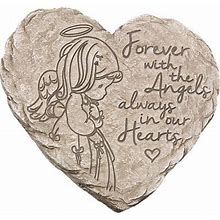 Precious Moments Always In Our Hearts Angel Garden Memorial Stone Resin/Plastic In Gray | 0.63 H X 8 W X 7.25 D In | Wayfair