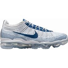 Nike Men's Air Vapormax 2023 Flyknit Shoes, Size 7.5, White/Pure Platinum/Blue