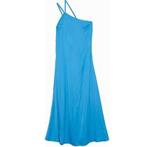 Women's Satin Long Dress - Blue | Medium | Plié