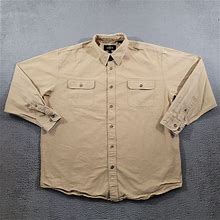 Redhead Shirt Mens Extra Large Tall Beige Button Up Outdoor Heritage