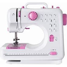 Costway Sewing Machine Free-Arm Crafting Mending Machine With 12 Built-In Stitched White