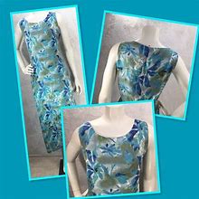 Aliki Yamani Dresses | Aliki Yamani Creations Silk Blend Maxi Dress S | Color: Blue/Green | Size: S