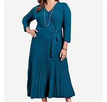 Jessica London Dresses | Peacock Teal Wrap Dress | Color: Blue | Size: 22