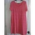 Chadwicks Pink Short Sleeve Tiered Dress L $59.99