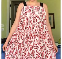 Who What Wear Dresses | Knee-Length Red And White A-Line Dress | Size: 1X | Who What Wear | Color: Red/White | Size: 1X