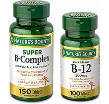 Nature's Bounty Super B Complex And Vitamin B12 500Mcg…
