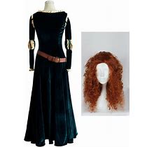 Brave Princess Merida Cosplay Costume Evening Ball Long Dress