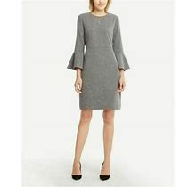 Ann Taylor Dresses | Nwt Ann Taylor Gray 3/4 Bell Sleeves Career Casual Party Dress Size: 12P | Color: Gray | Size: 12P