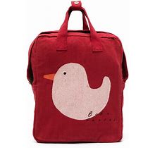 Bobo Choses - Bird-Print Cotton Backpack - Kids - Cotton - One Size - Red