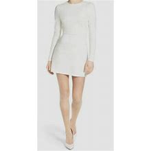 $296 Kendall+Kylie Women's White Long Sleeve Open Back Sheath Dress