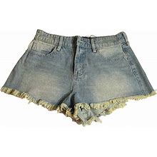 Nwt Fashion Nova Vintage Blue Wash Denim Shorts Size 7