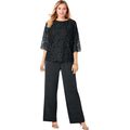 Plus Size Women's Popover Lace Jumpsuit By Jessica London In Black (Size 18 W)