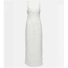 SIR, Bettina Linen Maxi Dress, Women, White, US 0, Dresses