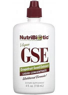 Nutribiotic, Vegan GSE Grapefruit Seed Extract, Liquid Concentrate, 4 Fl Oz (118 Ml), NBC-01001