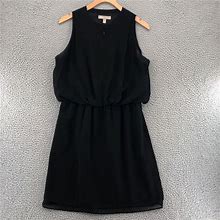 Banana Republic Dresses | Banana Republic Dress Womens 6 Black Mini Blouson Sleeveless Pleat Formal Staple | Color: Black | Size: 6