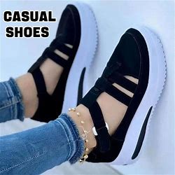 Women's Casual Hollow Round Toe Sports Shoes Non-Slip Soft Sole Sneaker Shoes For Party Daily Work