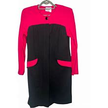 Vlp Petites Dresses | Vlp Petites Vintage Color Block Black Pink Shift Dress Size 12 | Color: Black/Pink | Size: 12