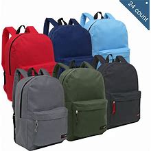 Wholesale Backpacks For Kids - Bulk Case Of 24 Mggear Assorted Color Book Bags