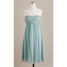 NEW J Crew Special Occasions And Parties Sage Green Dress Size 10 Petite