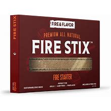 Fire & Flavor Fire Stix All-Natural Fire Starters - Eco-Friendly Fire Starters For Fireplaces, Campfires, Grills, And Wood Stoves - Odorless,