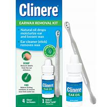 Clinere Ear Cleaners Earwax Removal Kit, Size: 4 Clinere Ear Cleaners, 1 Bottle Clinere Earoil .5Oz, Multi-Color|Blue|Clear