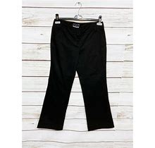 York & Company Manhattan Chino Womens Pants Size 8 Petite Black Flare