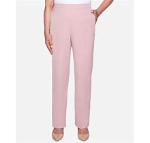 Alfred Dunner Pants & Jumpsuits | Alfred Dunner Womens Petite Home For Holidays Pull On Pants 8 Petite | Color: Pink | Size: 8