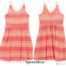 Speechless Dresses | Speechless Girls Coral Crochet Lace Fit & Flare Strappy Sun Dress Size 16 | Color: Orange/Pink | Size: 16G