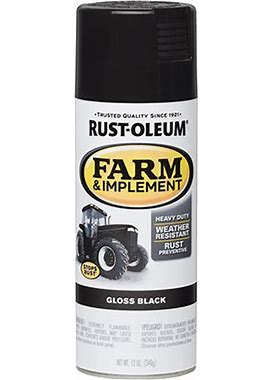 Rust-Oleum Farm & Implement Paint 12Oz Spray - 6 Count / Black