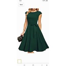 Dress Tells Dresses | New Small Dark Green Dress Tells Sleeveless Midi Dress Cocktail Bridesmaid Prom | Color: Green | Size: S