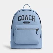 Coach Outlet West Backpack With Varsity - Men's Bags - Blue