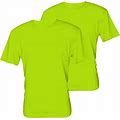 2-Pack High Visibility Construction Safety Work T Shirts Short Sleeve Fast Dry
