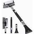 LUXFFY Ice Scraper Extendable Snow Brush:41.7" Long Windshield Snow Removal Broom Tool For Car SUV Truck
