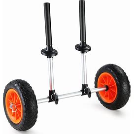 VEVOR Sit On Top Kayak Cart Dolly, Detachable Canoe Trolley Cart With 10'' Solid Tires, 280Lbs Load Capacity, Adjustable Width For Kayaks With Drain