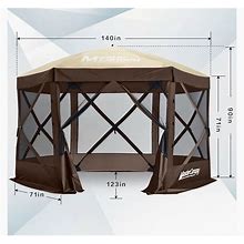 Mastercanopy 12X12 Portable Screen House Room Pop Up Gazebo Tent With Carry Bag