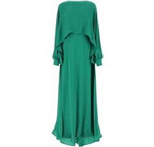 Green Valentino Garavani Woman Grass Crepe Long Dress