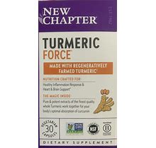 New Chapter Turmeric Force Non- Gmo Verified Formula 60 Vegetarian Caps 12/26