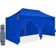 OUTDOOR WIND 10X20 Pop Up Canopy Tent, Eazy Up Outdoor Patio Canopy Tent With Sidewalls, Heavy Duty Commercial Instant Canopy Tent With Sand Bags