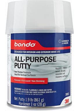 3m Bondo All-Purpose Putty - 1 Quart - Qty Of 3 - S-24290