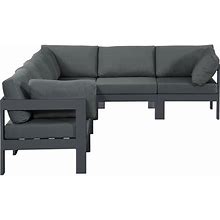 Meridian Furniture Nizuc Grey Outdoor Patio Modular Sectional 376Grey-